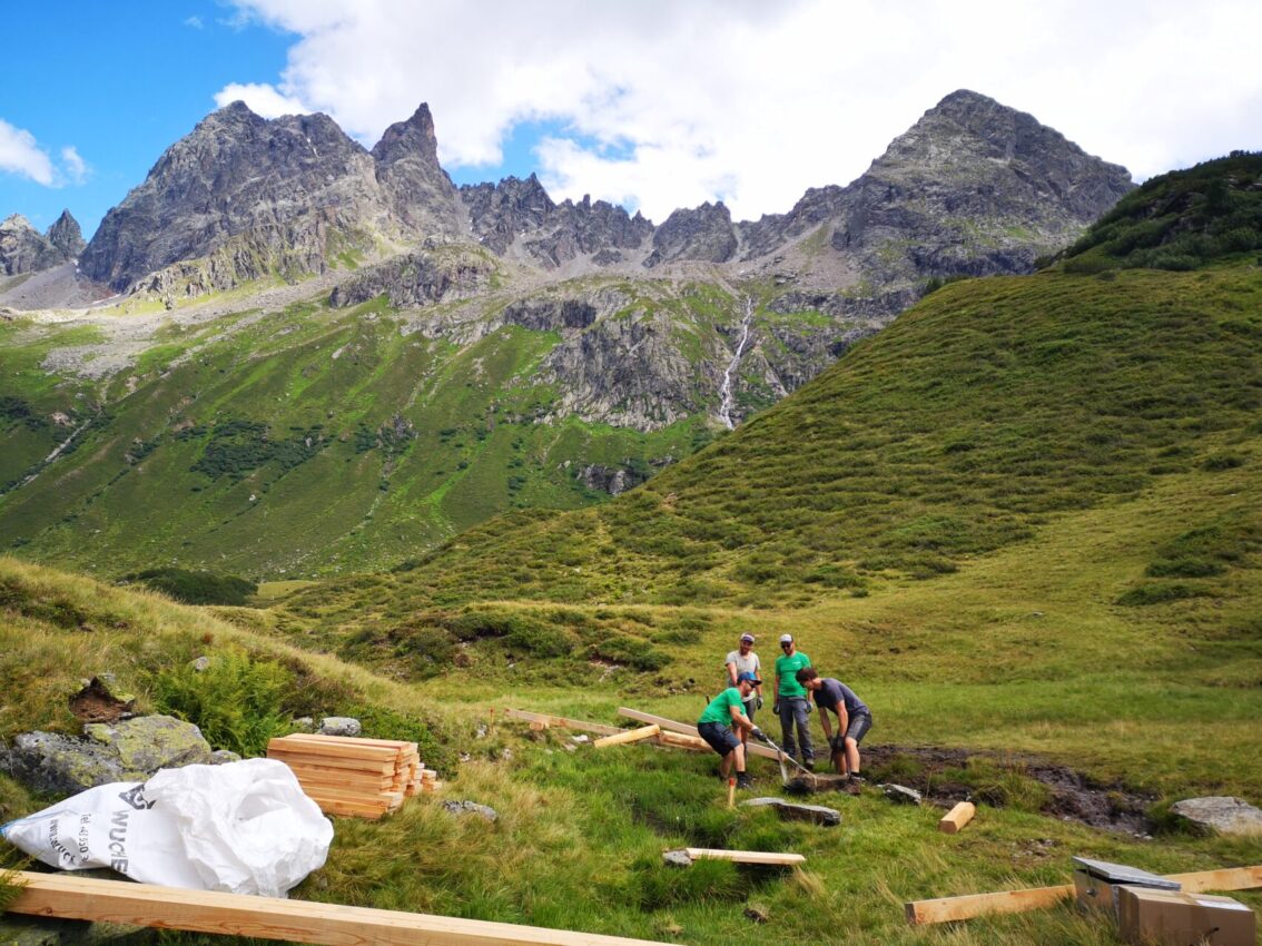 Moor-Wanderwegsanierung Langsee - Baustelleneinrichtung