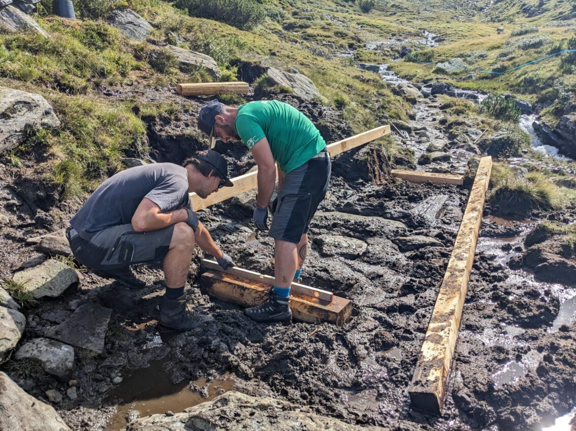 Moor-Wanderwegsanierung Langsee - Holzbohlenweg