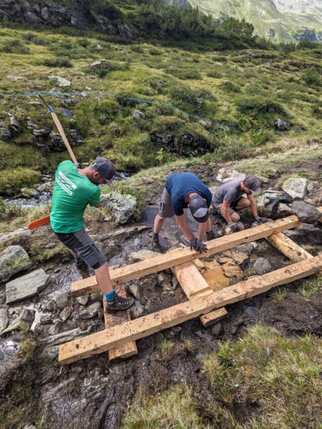 Moor-Wanderwegsanierung Langsee - Holzbohlenweg