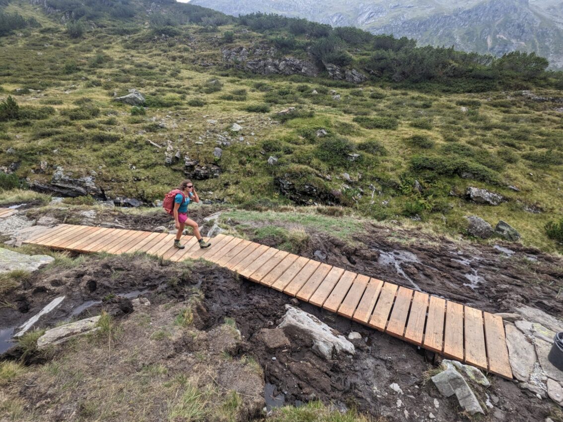 Moor-Wanderwegsanierung Langsee - Holzbohlenweg